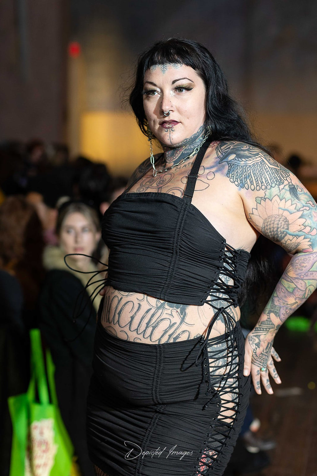 Cotton Faille Ruched Skirt & Halter Top