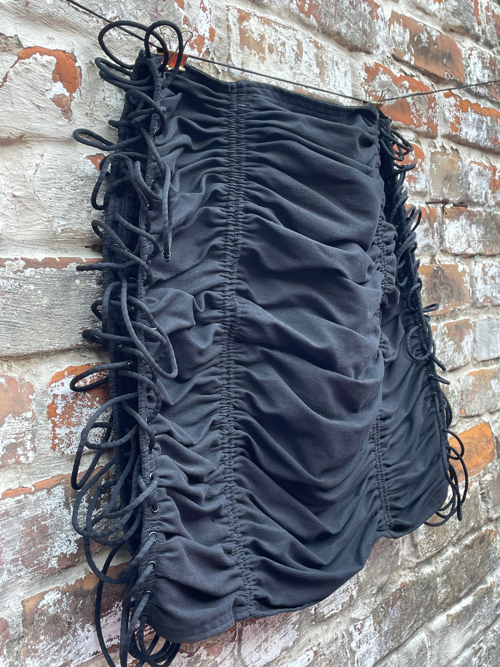 Cotton Faille Ruched Skirt & Halter Top