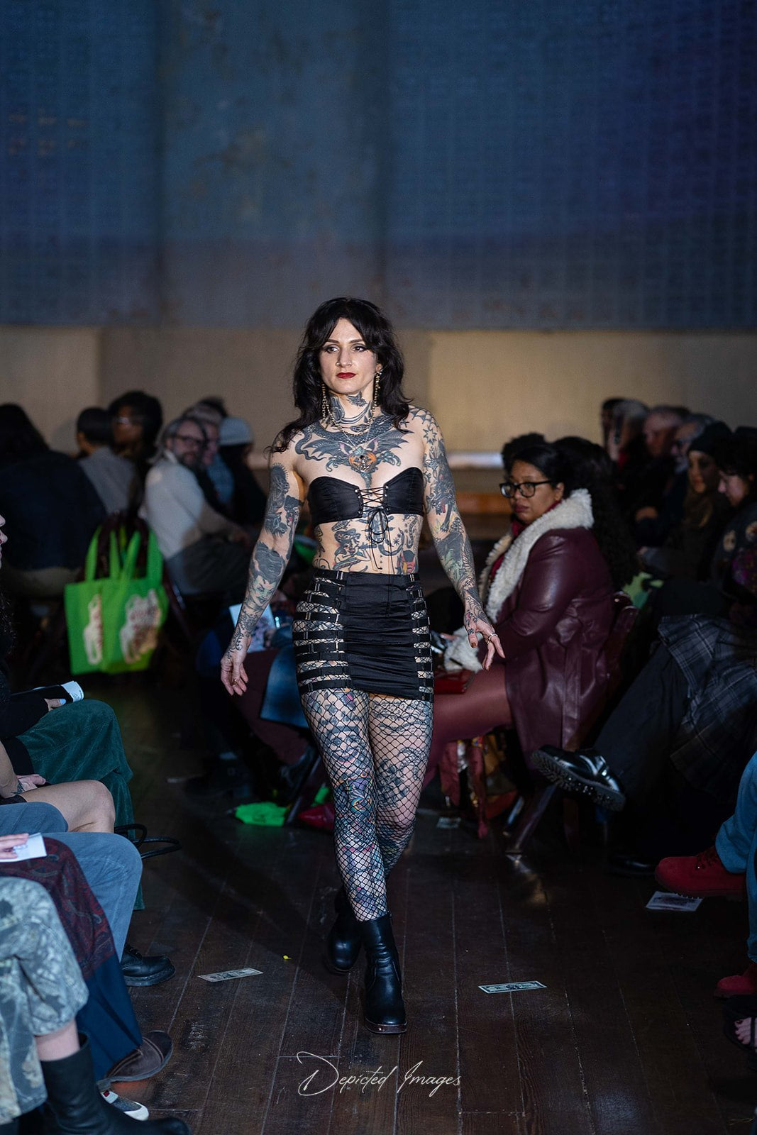 Satin Bra & Strappy Skirt