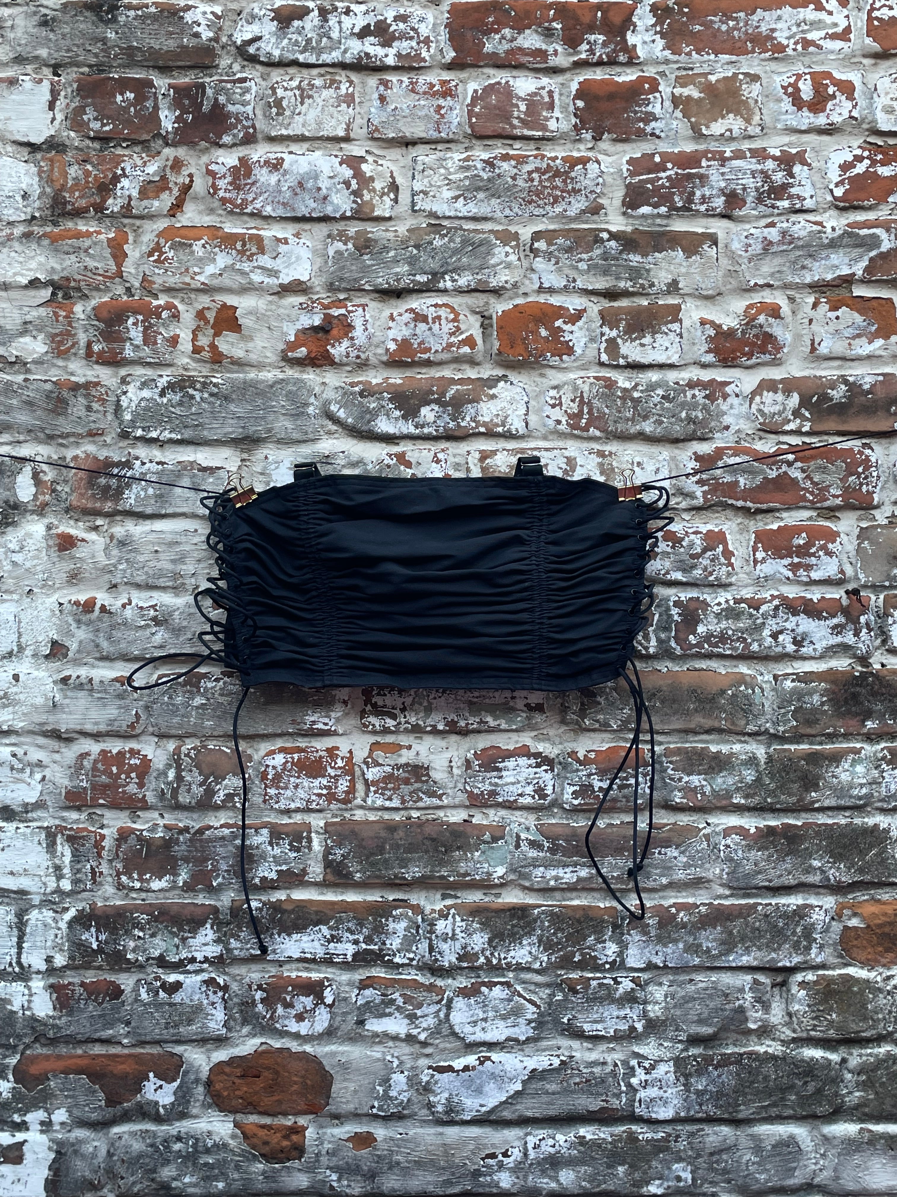 Cotton Faille Ruched Skirt & Halter Top